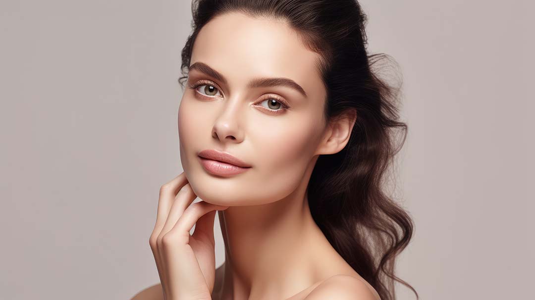 Woman after a Rhinoplasty.